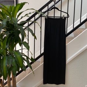 Black Maxi Skirt w/zipper slit